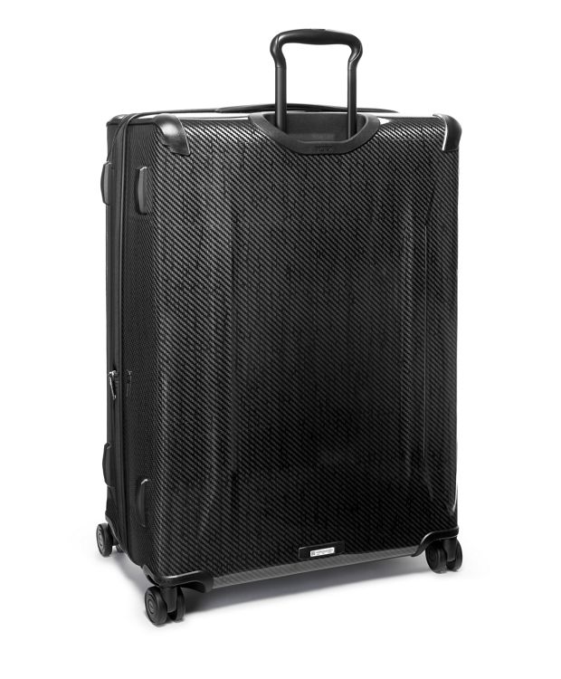 黑色/印花长途可扩展四轮行李箱