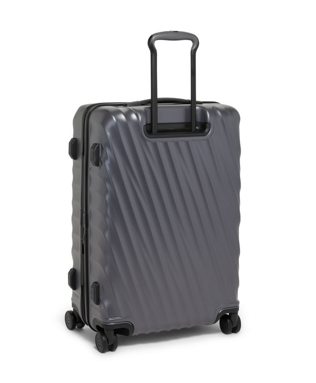 灰色纹理短途可扩展四轮行李箱